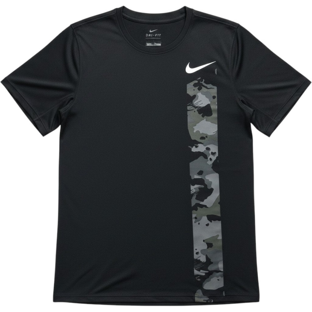 Nike Dri-FIT Camo Graphic Training Shirt Men's Small Black AQ1194-010